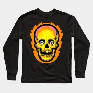 Vintage style Halloween Skull Long Sleeve T-Shirt